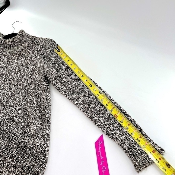 a.n.a Womens Sweater Gray Pullover Long Sleeve Knit Turtleneck Hi-Low Hem Size S - Picture 6 of 11